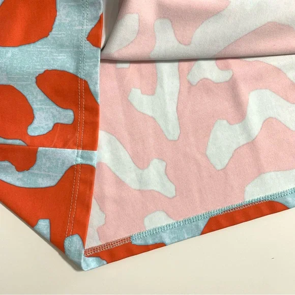 J. McLaughlin Women Catalina Coral Blue Sheath Dress Medium Pockets Cap Sleeve - Picture 7 of 12